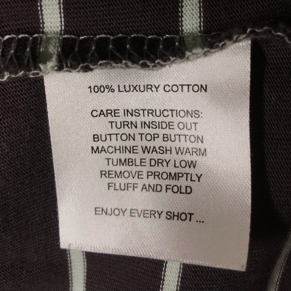 Linksoul Polo Shirt Cotton Performance Golf Shirt Brown Stripes Men’s Large - Picture 11 of 11